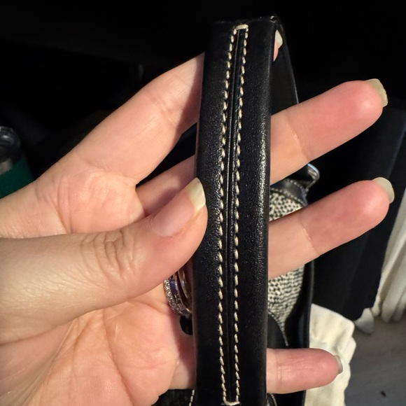 Y2K Vintage Coach Black and Gray Signature Canvas Shoulder Bag with Buckle - Picture 9 of 12